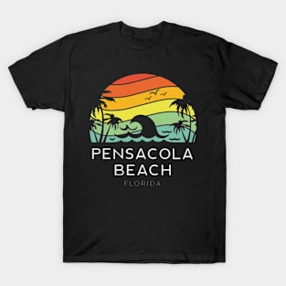 Pensacola Beach Florida Retro Summer Women Men Gift Key Sweatshirt T-Shirt